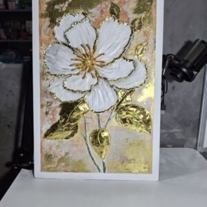 QUADRO DECORATIVO: FLOR DE OURO