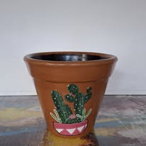 ARTESANATO: VASO DE CERÂMICA 06